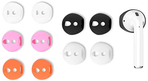 Zotech 5 Paar Ohrstöpsel für AirPods 1 AirPods 2, superdünne schlanke Gummi-Ohrstöpsel, Haut-Zubehör für AirPods 1 & 2 (passt in Ladekoffer)