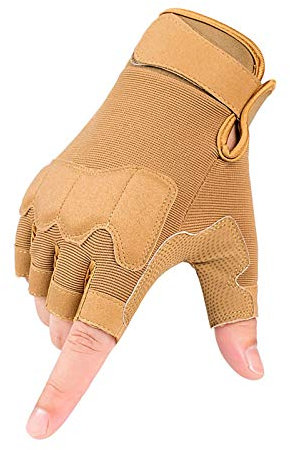 GRTE Taktische Handschuhe, halber Finger, für Männer und Frauen, fingerlos, rutschfest, für Outdoor-Sport, Radfahren, Motorrad, Wandern, Klettern, Camping, Jagd, Laufen, Sand, XL