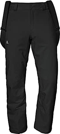 Schöffel Herren Weissach M, wasser- und winddichte Skihose, warme Schneehose mit Schneefang und Verstärkung gegen Skikantenschläge, black, 26