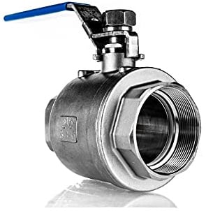 FSA Kugelhahn 2 1/2 Zoll 2-Wege Edelstahl 316 2-teilig | max. 69 bar, PN 63 | DN 65 G-Gewinde | Bohrung 62 mm | Kv 500,0 | -30°C bis 200°C | Dichtung PTFE