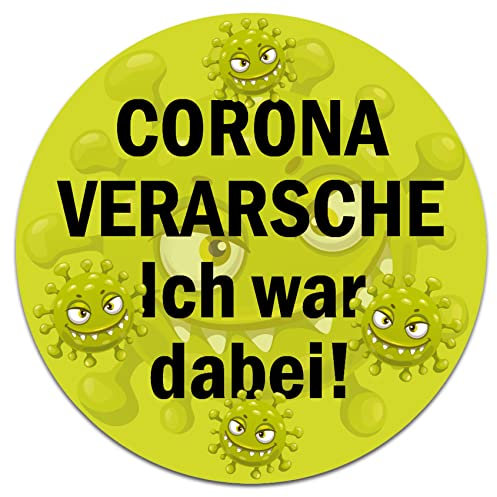 Finest Folia Protest Aufkleber Funsticker selbstklebend wasserfest Sticker für Kfz Auto Motorrad Laptop Kühlschrank Fenster R178 (04 Corona Verarsche)