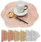 6er Set Tischsets Rund PVC Platzset Abwaschbar, 38cm Hitzebeständig rutschfest Platzdeckchen Vinyl Tischsets Platzteller, Elegant Rose Blumen Platzmatten Für Restaurant, Küche, Hochzeit Party