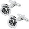 Jonwo Rose Flower Women Lady Cufflinks With Gift Box French Shirt Unisex Cuff Link Tuxedo CuffLink Buttons for Business Wedding Birthday (Silver Rose Cufflinks)