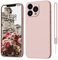 ORDA iPhone 13 Pro Hülle Silikon Soft Gel Rubber Case Cover Slim Anti-Scratch Handyhülle für iPhone 13 Pro 6,1 Zoll Rosa
