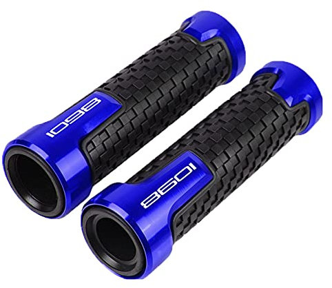 VISYYAI Für Ducati 1098/S/Tricolor 1098S 1098Tricolor Motorradknöpfe Anti-Skid Roller Griffenden Griffe Bar Hand Lenker 7/8'' 22mm Mit Logo Griffstange (Farbe : Blau)