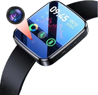64GB Reloj con Camara Oculta Pulsera Cámara Oculta Reloj Mini Video Cámara Grabación de Video con Audio para el hogar, Oficina, al Aire Libre