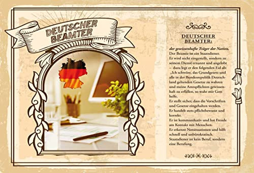Blechschild 30 x 20 cm Berufe: Deutscher Beamter der gewissenhafte Träger der Nation - DekoNo7