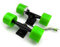 L-faster Skateboard Nabe Motor Kit Hausgemachtes Einrad Antrieb Skateboard mit 74mm Motorrad für Anfänger E-Board Spieler (Green kit)
