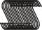 Baoswi 40 Pack Heavy Duty S Hooks 9 cm S Shaped Hanging Hooks Large Hangers for Kitchen, Bathroom, Bedroom and Office(Black)
