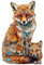 Wooden Puzzles for Adults, Fox Family Wooden Jigsaw Puzzles for Adults, Unique Animal Shape Puzzle Gifts, Wooden Puzzles for Family Game and Home Decor (46.6x30cm, 300pcs)