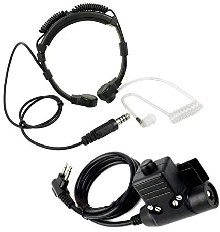 DAGIJIRD U94 PTT Hals-Mikrofon, Mikrofon, Radio, Nato, taktisches Headset für Baofeng Walkie-Talkie