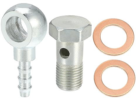 QUARKZMAN 10mm Diametro M10x1 Auto Banjo Raccordo Adattatore con Rondelle - 4pz