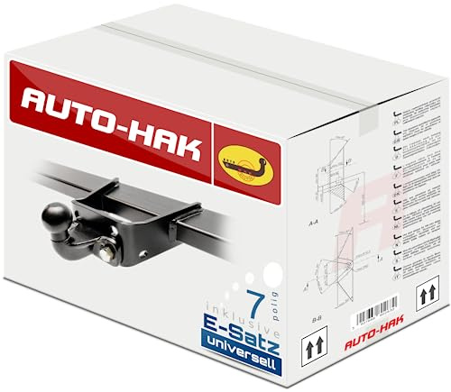 AUTO-HAK NEU Anhängerkupplung AHK starr mit Flanschkugel kompatibel mit Opel Vivaro B L1 L2 06.2014-06.2019 mit 7-polig Universal-Elektrosatz/E-Satz