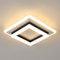 Comely LED Deckenleuchte, Modern Geometrisch Deckenlampe LED Warmweiss Eckig 24W 2350LM, Weiße Acryl LED Deckenbeleuchtung aus Metall für Schlafzimmer, Flur, Küche, Esszimmer