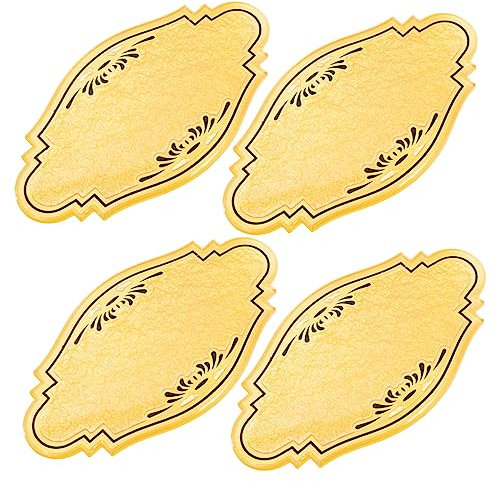 OSALADI 4pcs Retro Embossed Door Sign Acrylic Relief Doorplate for Hotels Holiday Apartments and Offices and Easy to Install for Distinguishing Entrance Areas