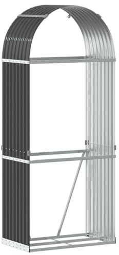 vidaXL Portaceppi Antracite 80x45x190 cm in Acciaio Zincato