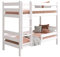 YOUKO Etagenbett Kinderbett 190x80 Matteo Lux- Hochbett 2 Kinder - Kinderhochbett mit Leiter - Möglichkeit zur Aufteilung in 2 Betten - Holzbett Kiefer Ohne Matratze