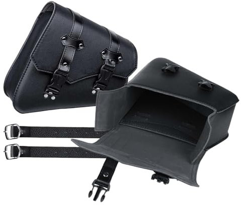 Facynde Motorrad Satteltaschen Set Universelle Leder Abnehmba wasserdichte Motorradzubehör Satteltaschen wasserdichte Motorrad Werkzeugtasche