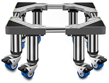 SJFYB Base de Support pour Machine à Laver Support de Base pour Machine à Laver avec 8 Roues verrouillables Sèche-Linge et réfrigérateur réglables Longueur/Largeur élevée 45-65 cm Chario