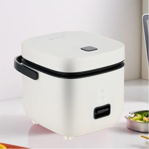 Japanese Rice Cooker Small for 1 People, Rice Cookers Electric Small Portable Multi Cooker Battery 1.2 Litre, Perfect For 1-2 Person To Cook Rice,White