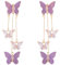 XoeLLe Boucle D'oreille Pendante Papillon, Boucles D'oreilles Femme, Goutte, Cadeau Surprise pour Fille, Sœur, Ami, Petite Amie