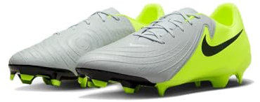 NIKE Phantom Gx II Academy FG/MG, Zapatillas de fútbol Hombre, Plateado/Negro/Verde Fluorescente, 44 EU