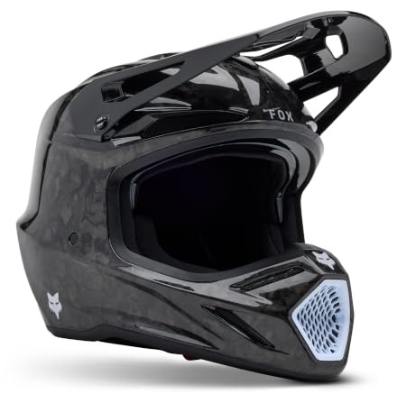 Fox V3 RS Carbon SOLID Black M Helmet