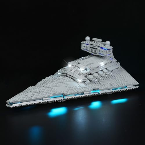 Cooldac LED-Licht Kit für Star Wars Imperial Star Destroyer - Beleuchtungsset Kompatibel mit Lego 75394 (Nur Lichter, Keine Lego-Modelle)