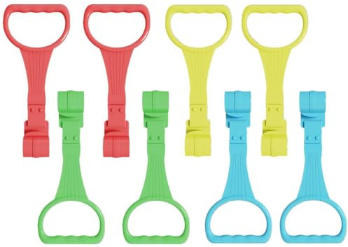 Ringe für Kinderbetten, 8 Stück Baby Hand Ringe Griff Abnehmbarer Handringe,Venditer Ringe für Kinderbetten,Baby Kleinkind für Beinübung Aufstehen Übung in Kinderbetten Reisebetten