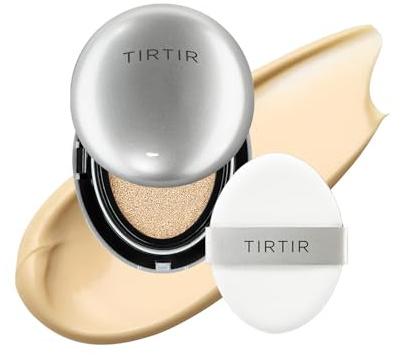 TIRTIR Aura Glow Silver Cushion Korean Cushion Foundation In Minigröße (0,15 Fl Oz), 21 W, Natürliches Elfenbein