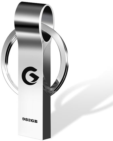 destuu Memoria USB 982GB USB 3.0 Alta Velocidad Pen Drive Metal con Llavero Pendrive Gran Capacidad Memory Stick Disco Duro Externo para PC/Ordenadores Portátiles/TV