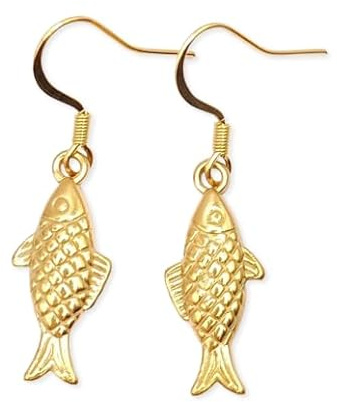 bySantana – Fisch Ohrringe für Frauen oder Männer – Handgemachter Meer und Ozean Schmuck aus Edelstahl – Süße Geschenk für Naturliebhaber