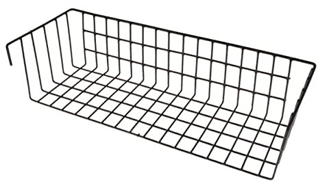 Cabilock Fashion Storage Basket Shelves Collapsible Wicker Cube Wire Chains Mesh Bins Rack Lid Foldable Hanging Folding Storage Baskets Outdoor Net Storage Shelving Wall Shelf Black