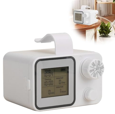Système d'arrosage automatique pour plantes d'intérieur, 2000 mAh rechargeable, avec tube de 15 gouttes, pour 15 pots, écran LCD, alarme de manque d'eau, minuterie d'arrosage pendant les vacances