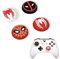 Crazy Diy – Lot de 4 capuchons antidérapants en silicone pour manette de PS5, PS4, Xbox 360, Xbox One, blanc et rouge