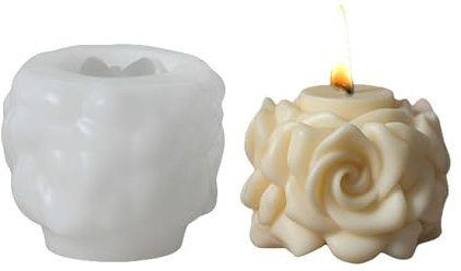 WQOTHHZR Moule Bougie Rose Colonne Aromathérapie Cadeau en -Style C