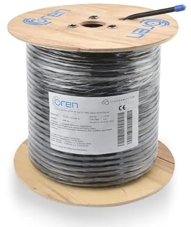 RESTEQ 100m CAT6A Ethernet Cable 23AWG U/FTP 500MHz 10Gbps Network Cable - Orange, Shielded Twisted Pair for High-Speed Internet