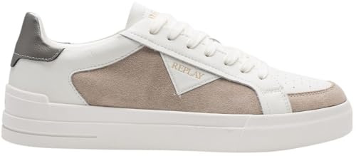 Replay Herren Cupsole Sneaker, Beige Tofu (Beige), 41