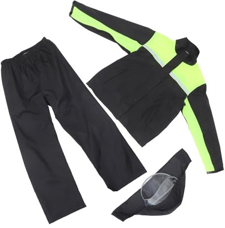 Alipis 1 Juego Traje de Lluvia Motociclistas Chaqueta y Pantalón Impermeables Hombres Conjunto de Protección contra Ropa de Lluvia Resistente al Talla