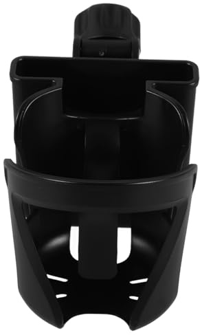 MUELODSIC Black Plastic Music Shelf Cup Holder with Easy to Install Anti-collision Clamp, Stylish and Simple Design for Microphone Stand Water Bottle Holder Random Style