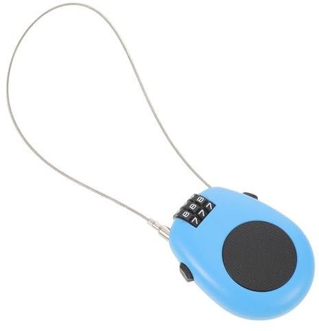 TOYZFRIENDY Lightweight Ski Board Cable Lock with Password Code Telescopic Steel Wire Anti-Theft Security for Snowboard and Bike Gear Portable Blue Combination Lock for Travel and Outdoor