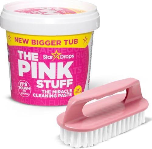 Pink Stuff Miracle Cleaning Paste 850g + Scrubbing Brush Set | Tough Stain Remover for Kitchen, Bathroom & Surfaces | All-Purpose Cleaner for Tiles, Cookers, Sinks & More