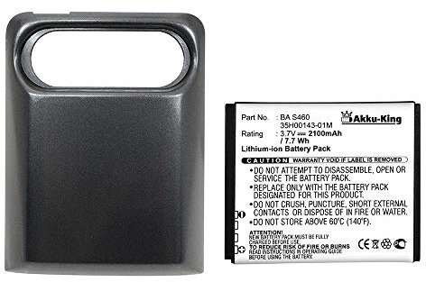 Akku-King Power-Akku kompatibel mit HTC HD7, T9292, PD29110 - ersetzt BA S460, BD29100 - Li-Ion 2100 mAh mit Akkudeckel