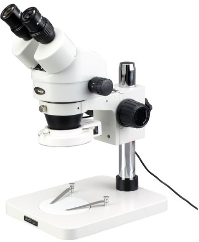 AmScope SM-1BSX-144S Super-Weitfeld-Sezierzoom-Stereomikroskop mit 144-LED-Ringlicht, 3.5X-45X, Weiß