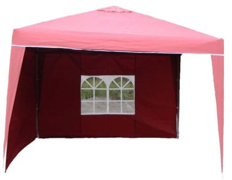 Seitenteile 2erSet für Alu Faltpavillon 3x3m bordeaux Seitenwand Pavillon