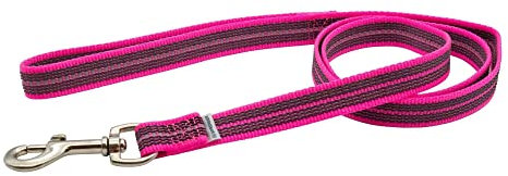 Gummierte Leine mit Handschlaufe - pink, 200 cm (2 m)
