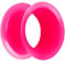 Piersando Flesh Tunnel Ohr Plug Piercing Ohrpiercing Double Flared Flexibel Silikon Dünner Rand 14mm Pink