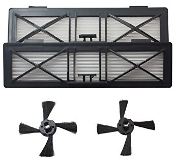 Hannets Hochwertiges Zubehörset Neato Botvac 2 Seitenbürsten und 2 Ultra Filter I Neato Botvac Staubsaugroboter Ersatzset I Botvac Serie, D Serie und Connected Serie Zubehör Set Nr. NBV-2UF-2S