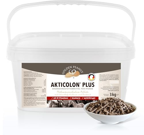 GOLDEN PEANUT Akticolon Plus Flohsamenpellets mit Lebendhefe + Bentonit 3kg