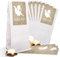 Logbuch-Verlag 10 kleine Papiertüten mit Folieneinlage mit Engel Sticker Frohes Fest Plätzchentüten Gebäcktüten 7 x 4 x 20,5 cm